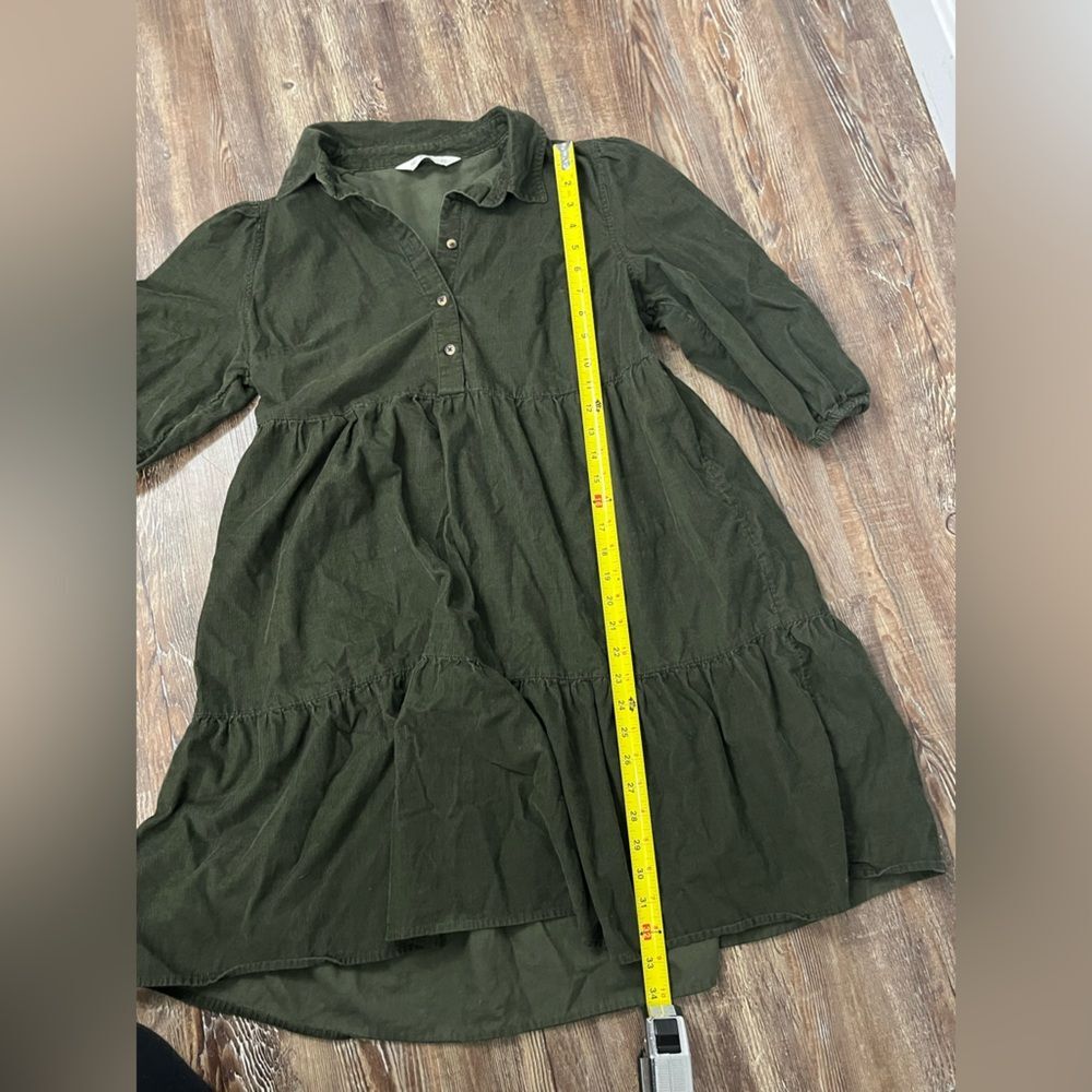 F&F Olive Green Tiered Collared Dress - Picture 7 of 9